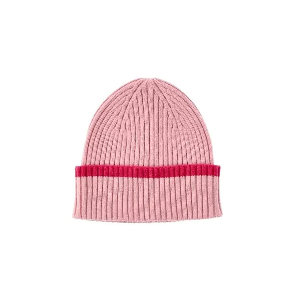 Time and Tru Women's Striped Beanie With Gloves, One Size Fits Most, Dusty Rose
